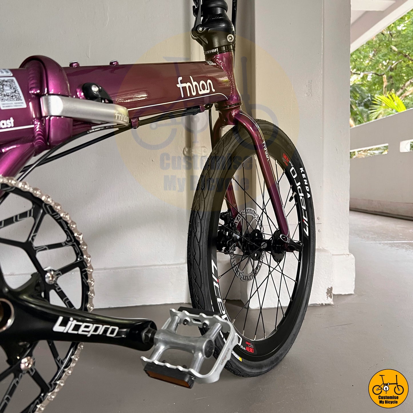 Premium Violet Fnhon Blast 22-Inch Folding Bike β Built for Speed & Comfort