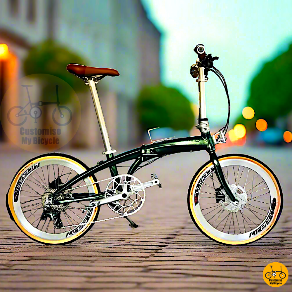 Crius Velocity 22-inch Foldable Bicycle – Vintage-Inspired Foldie with Shimano Tiagra
