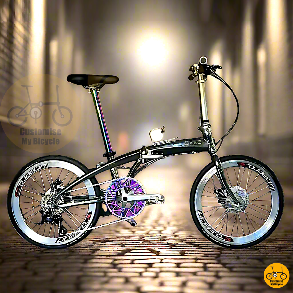 Crius Velocity 22-inch Foldable Bicycle – Electroplated Finish & Schwalbe One Tyres

