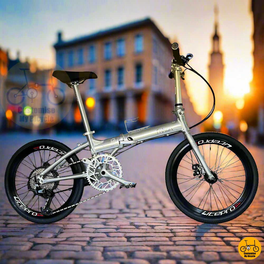 Fnhon Blast 22-inch folding bike with Shimano Deore 12-speed M6100 and Hollowtech crank  
