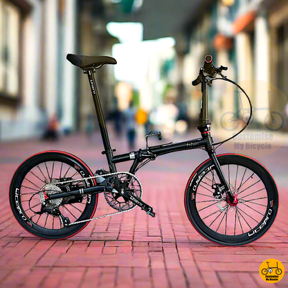 Fnhon Gust 22-inch Folding Bike – Matte Black Frame with Sleek Design
