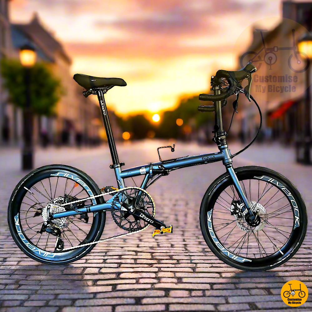 Fnhon Gust 22-inch Folding Bike – Battleship Grey Frame & Road Bike Alternative
