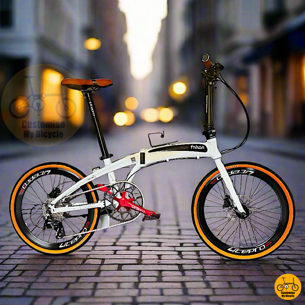 Fnhon Tornado 22” Snow White – Sleek Folding Bike for Smooth Rides
