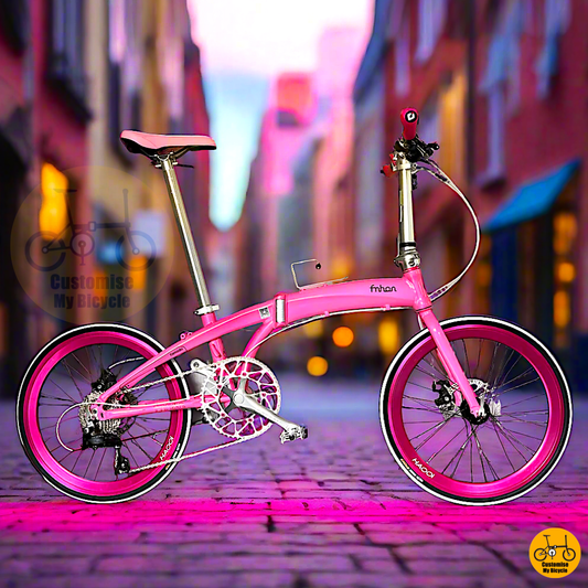 Fnhon Tornado 22” Candy Pink – A Folding Bike for Style & Speed
