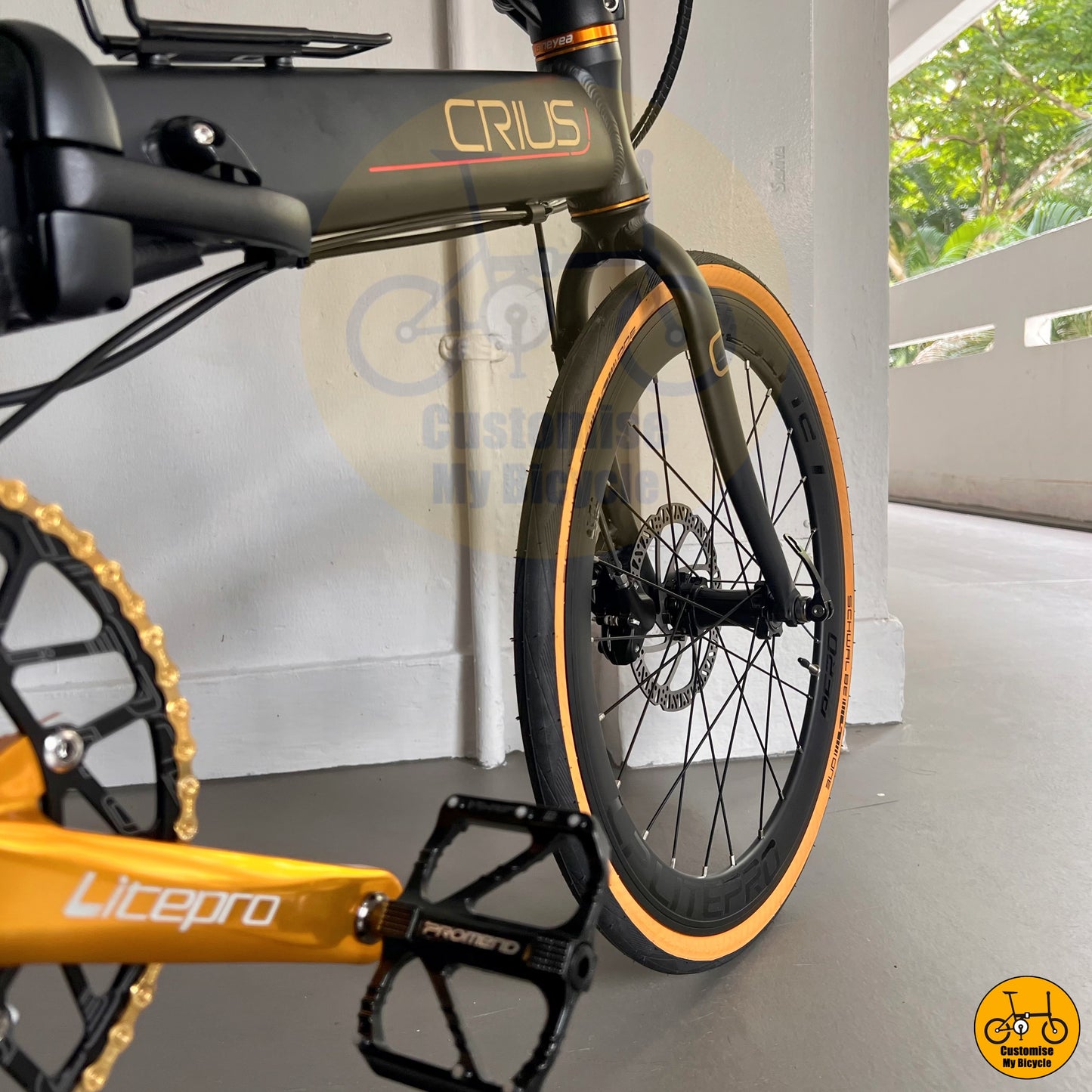 Matte Black Crius Master 22-Inch Foldable Bicycle – A Sleek & Durable Ride for Daily Use
