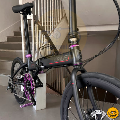 Purple Accent Crius Master 22-Inch Foldie – A Bold & Unique Design for Cyclists
