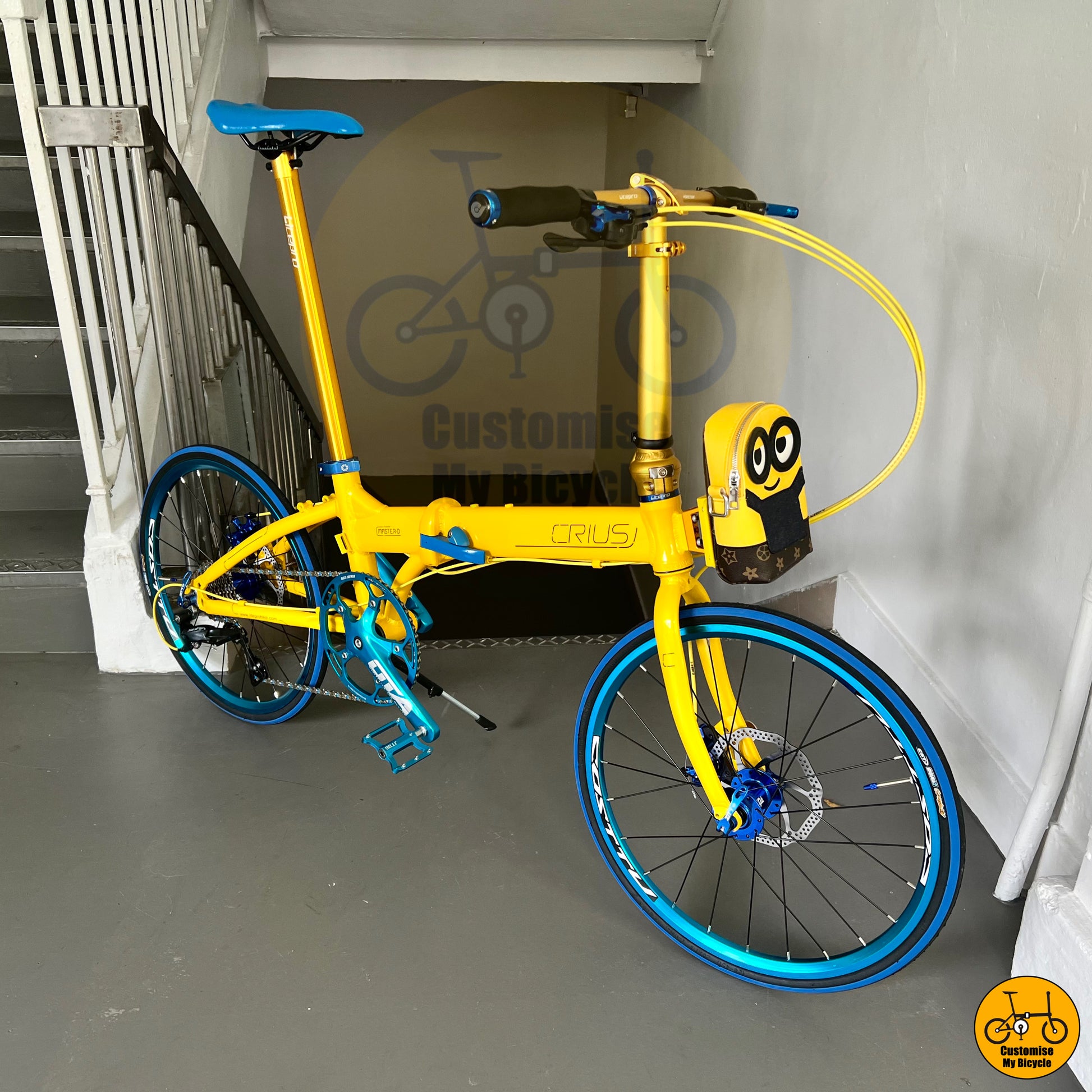 Animation-Themed Crius Master 22-Inch Folding Bike – A Fun & Colorful Ride for Cyclists
