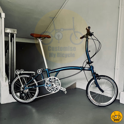 Crius Trifold 18-inch Performance Folding Bike – Brompton Alternative with Classic Looks
