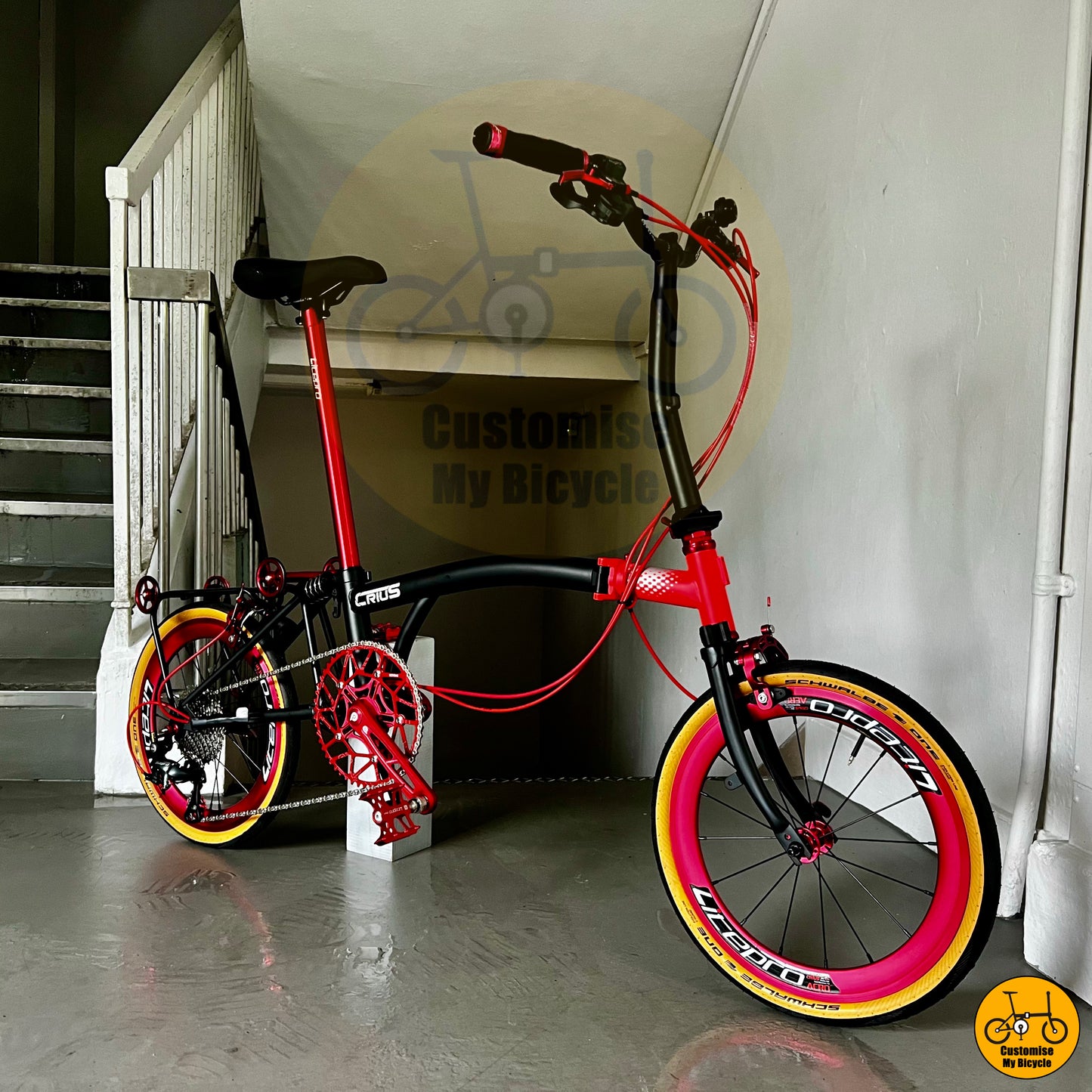 Crius Trifold 18-inch Foldable Bicycle – Compact, Lightweight & 16” 349 Wheels
