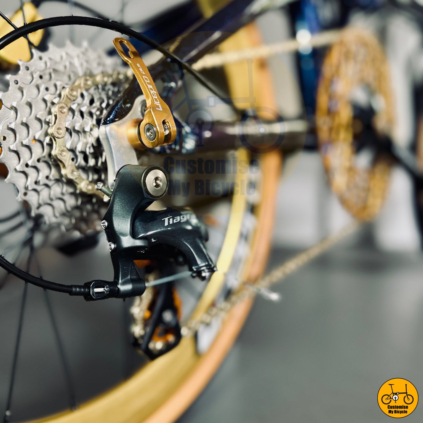 Shimano Tiagra Rear Derailleur on High-Spec Crius Velocity 22” – Best Foldable Bike for City Cyclists
