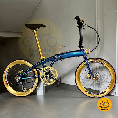 Basikal Boleh Lipat Rangka Chameleon Crius Velocity Dengan Gear Shimano 9 Dan Tayar Laju
