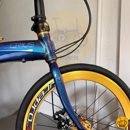 Best Custom Foldable Bicycle – Crius Velocity 22” Gold Edition
