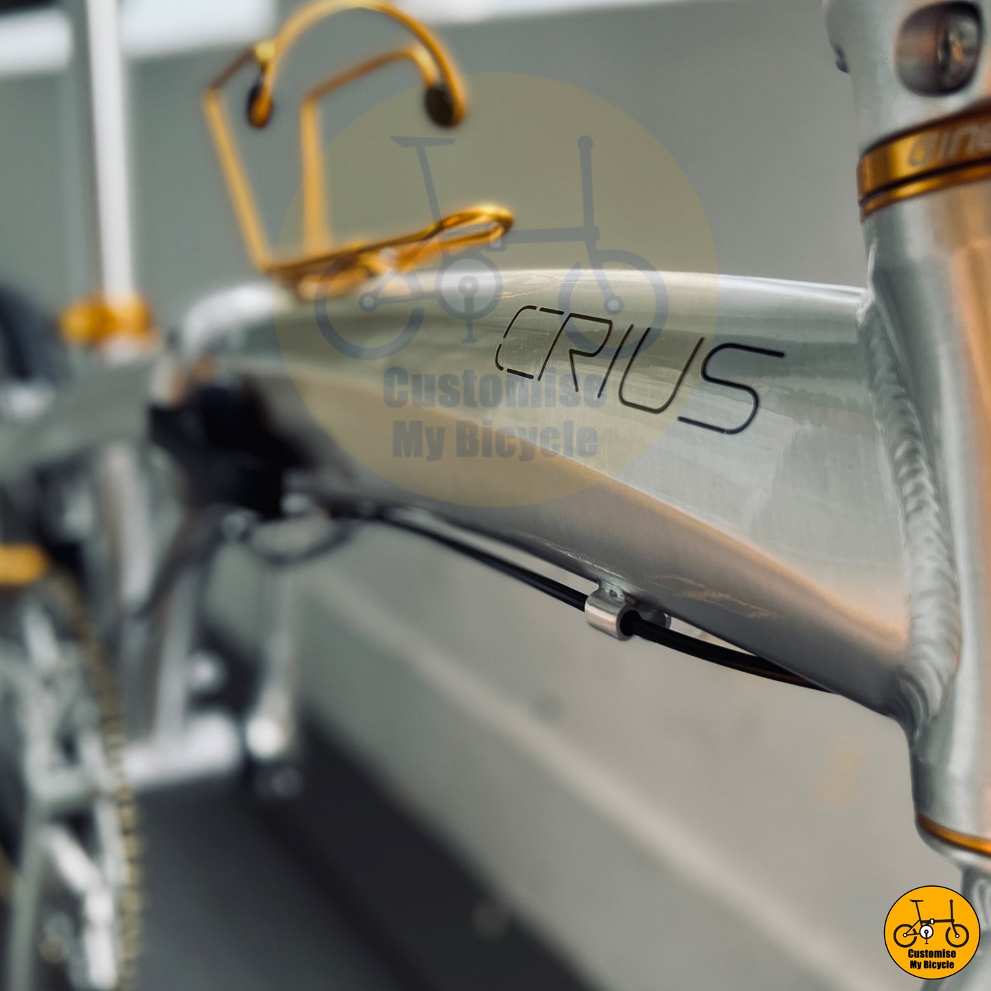 Premium folding bike frame with a seamless aluminum alloy finish
