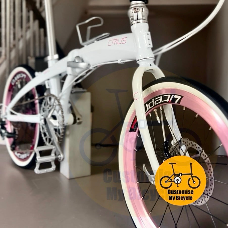 Folding bike with Litepro high profile wheels and Kenda all terrain tyre  
