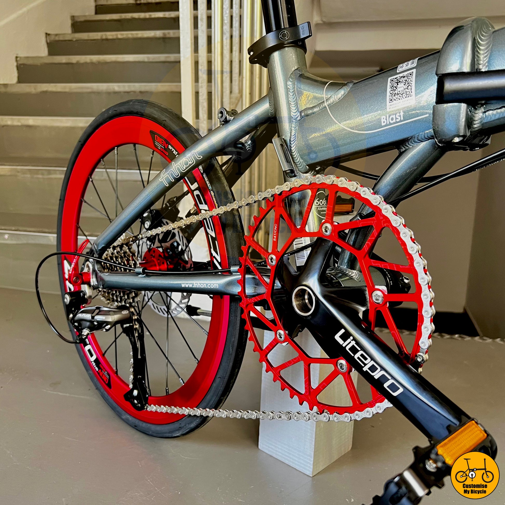 Drivetrain on Fnhon Blast 22-Inch Foldie – Perfect for City Commutes & Compact Storage Solutions
