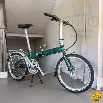 Classic British Racing Green Fnhon Blast 22-Inch Foldable Bike – A True City Commuter
