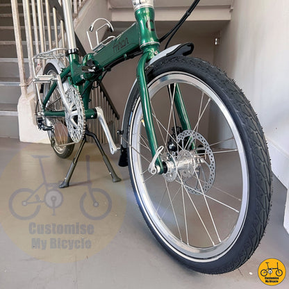 Schwalbe Marathon Racer Tyre on Timeless & Elegant Fnhon Blast 22-Inch Folding Bicycle – Retro City Riding Experience
