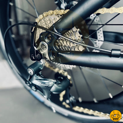 Shimano Tiagra 10 speeds rear derailleur on Fnhon Blast 20-Inch Foldable Bicycle – A Brompton, Birdy, and Tern Alternative
