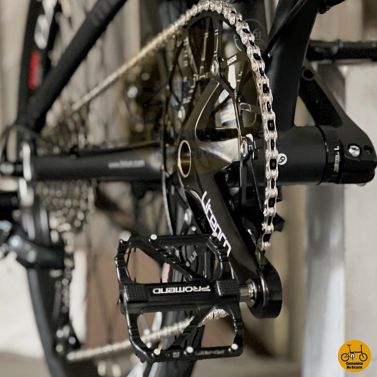 LITEPRO branded chainring on Fnhon folding bike
