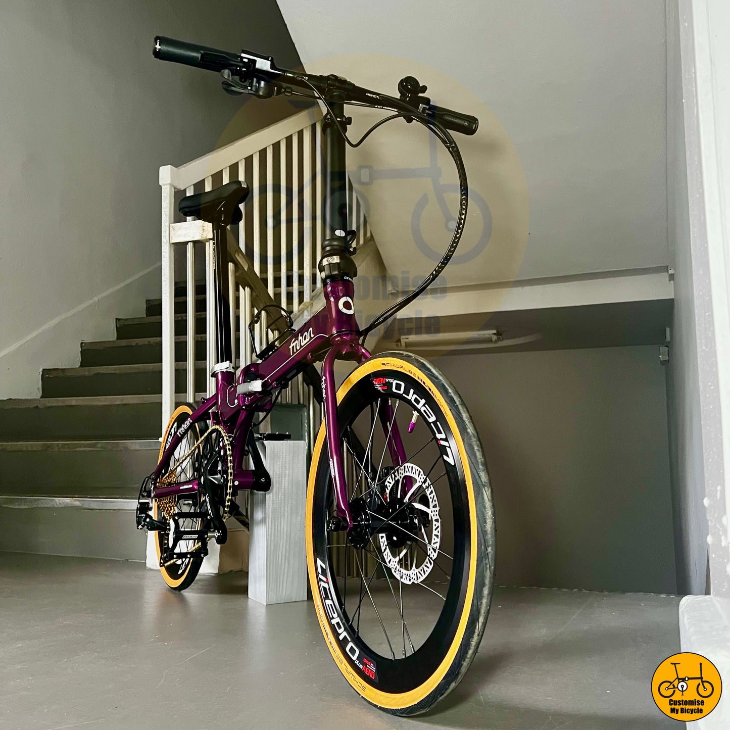 Fnhon Blast 20-Inch Folding Bike – Royale Purple Elegance for City Rides
