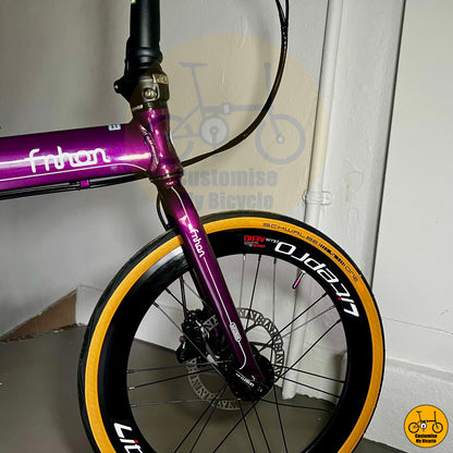 Schwalbe One 406 tyres on Royale Purple Fnhon Blast 20-Inch Foldable Bike – Compact & Stylish for City Commuters

