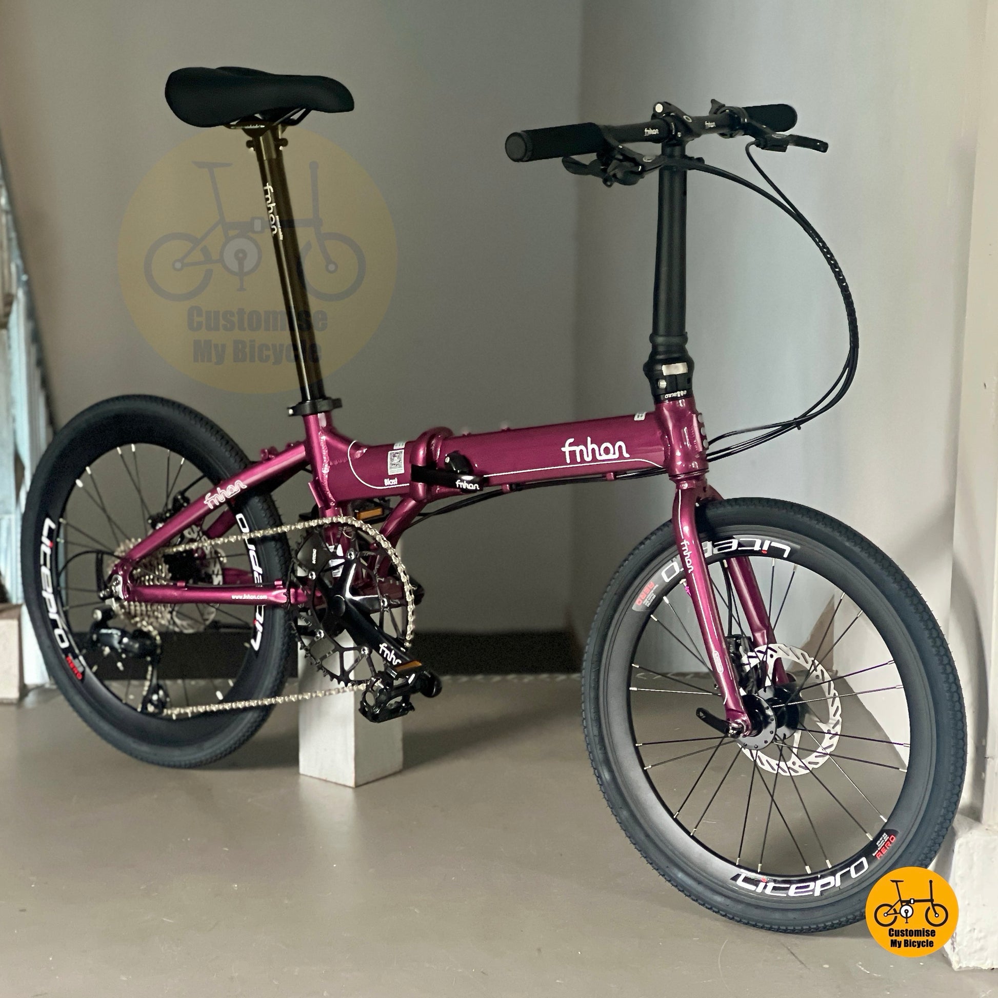 Fnhon Blast 22 Inch Folding Bicycle For City Commuting MRT Friendly Lightweight Design
