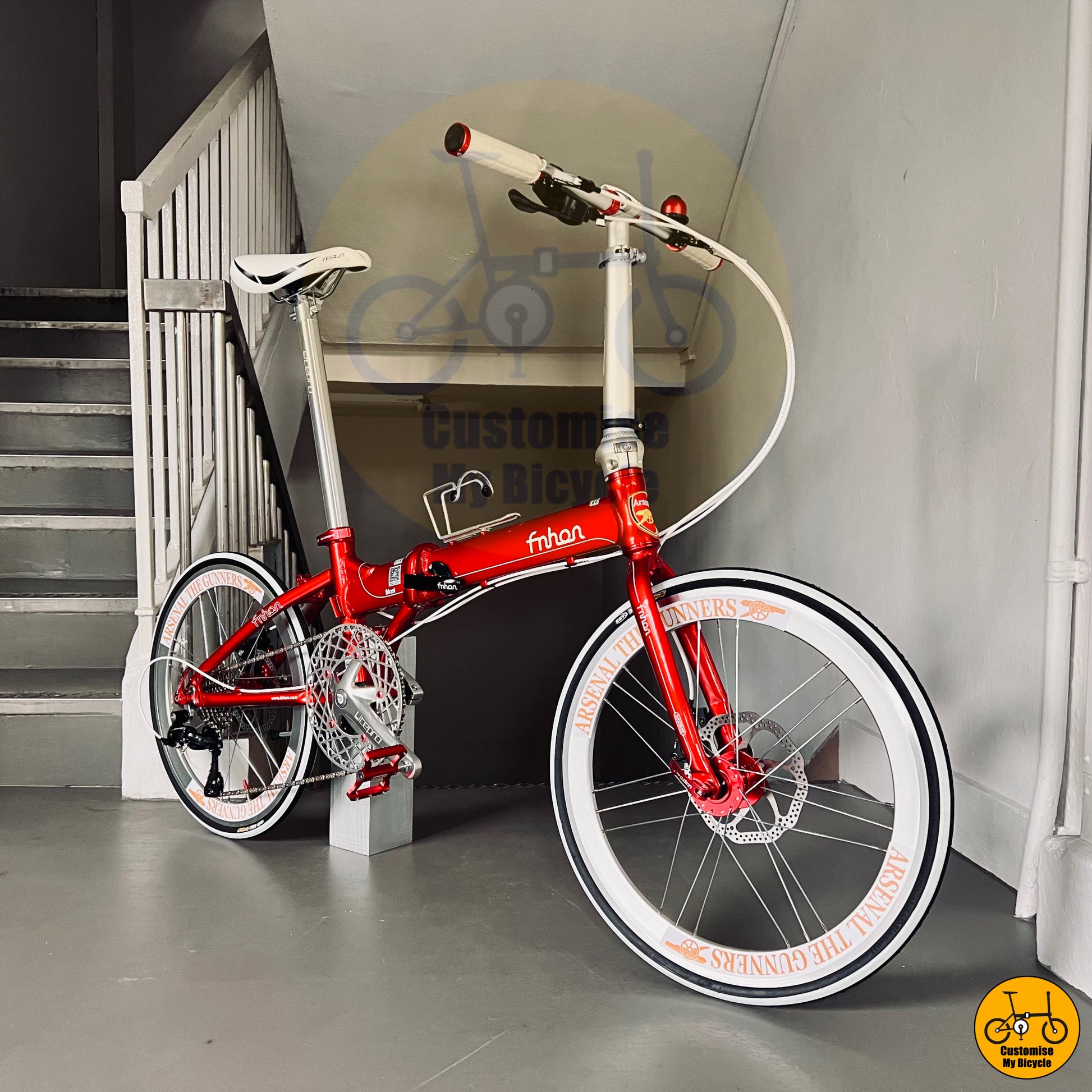 Arsenal FC Colors Meet Cycling – Fnhon Blast 22-Inch Folding Bike for Fans. Approved by Theiry Henry Saka Pires
