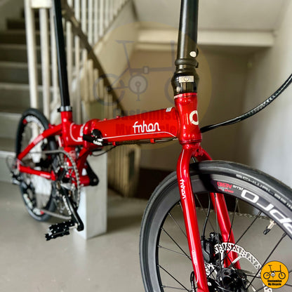 Fnhon Blast 22-Inch Foldable Bicycle – A Brompton & Crius Alternative in Ruby Red
