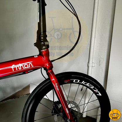 Ruby Red Fnhon Blast 22-Inch Foldable Bicycle – A High-Performance City Foldie
