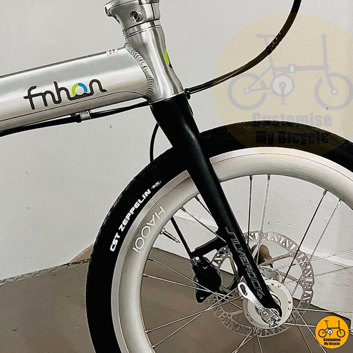 Platinum Silver Fnhon Blast 20-Inch Foldable Bicycle – A High-Performance City Foldie
