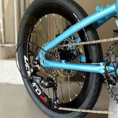 Fnhon Blast 20" Tiffany Blue foldable bicycle with Shimano 9 gears