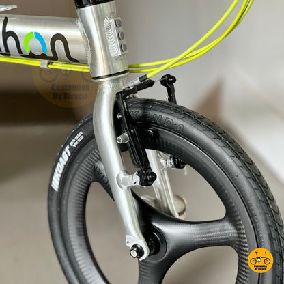 Fnhon Freedom 16 inches folding bicycle front angle view
