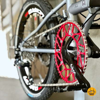 Litepro Hollowtech crankset close up pedal crank folding bike detail