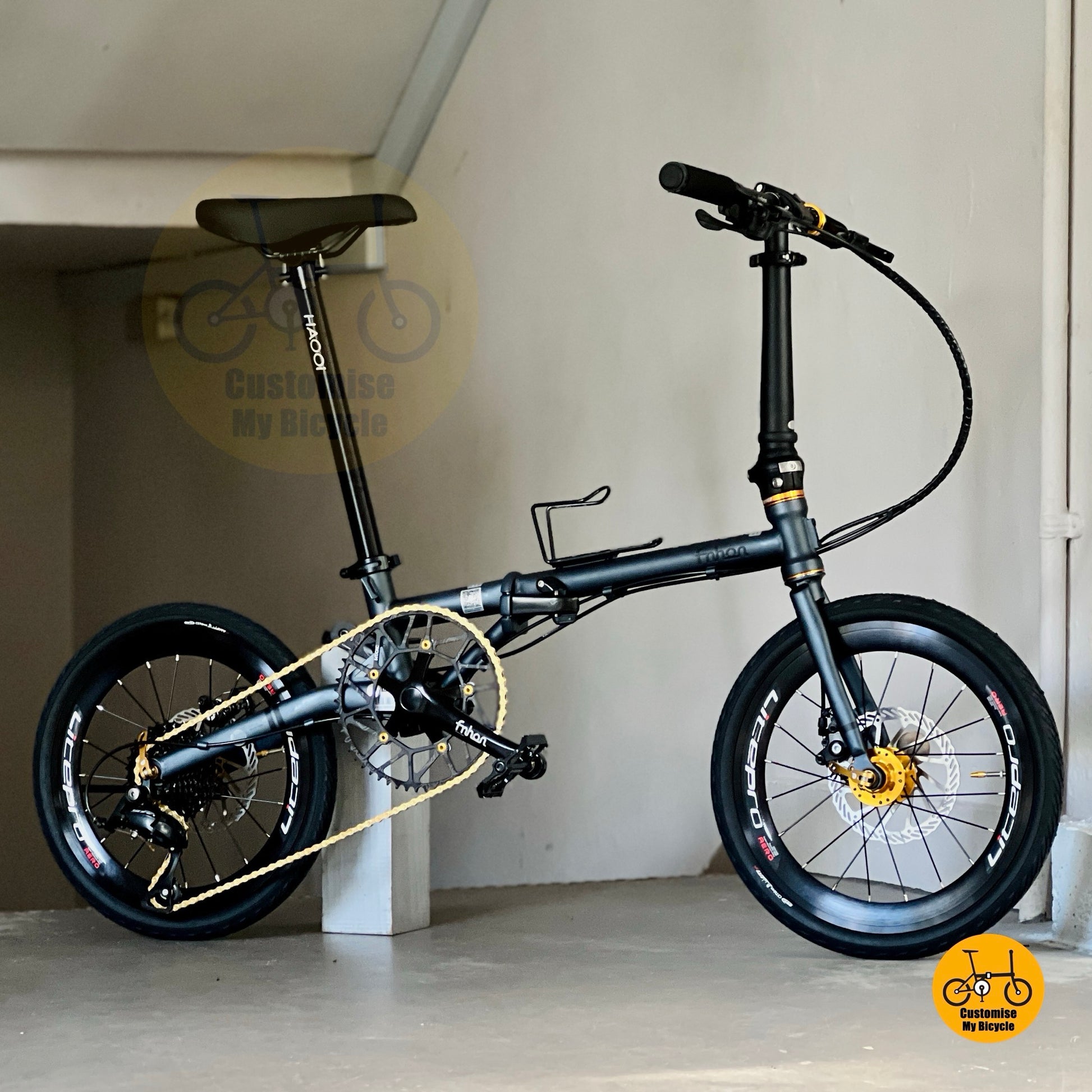 风行蚂蚁腿 Fnhon Gust 18寸 折叠自行车 禧玛诺9速 深蓝绿色 城市通勤轻便折叠车