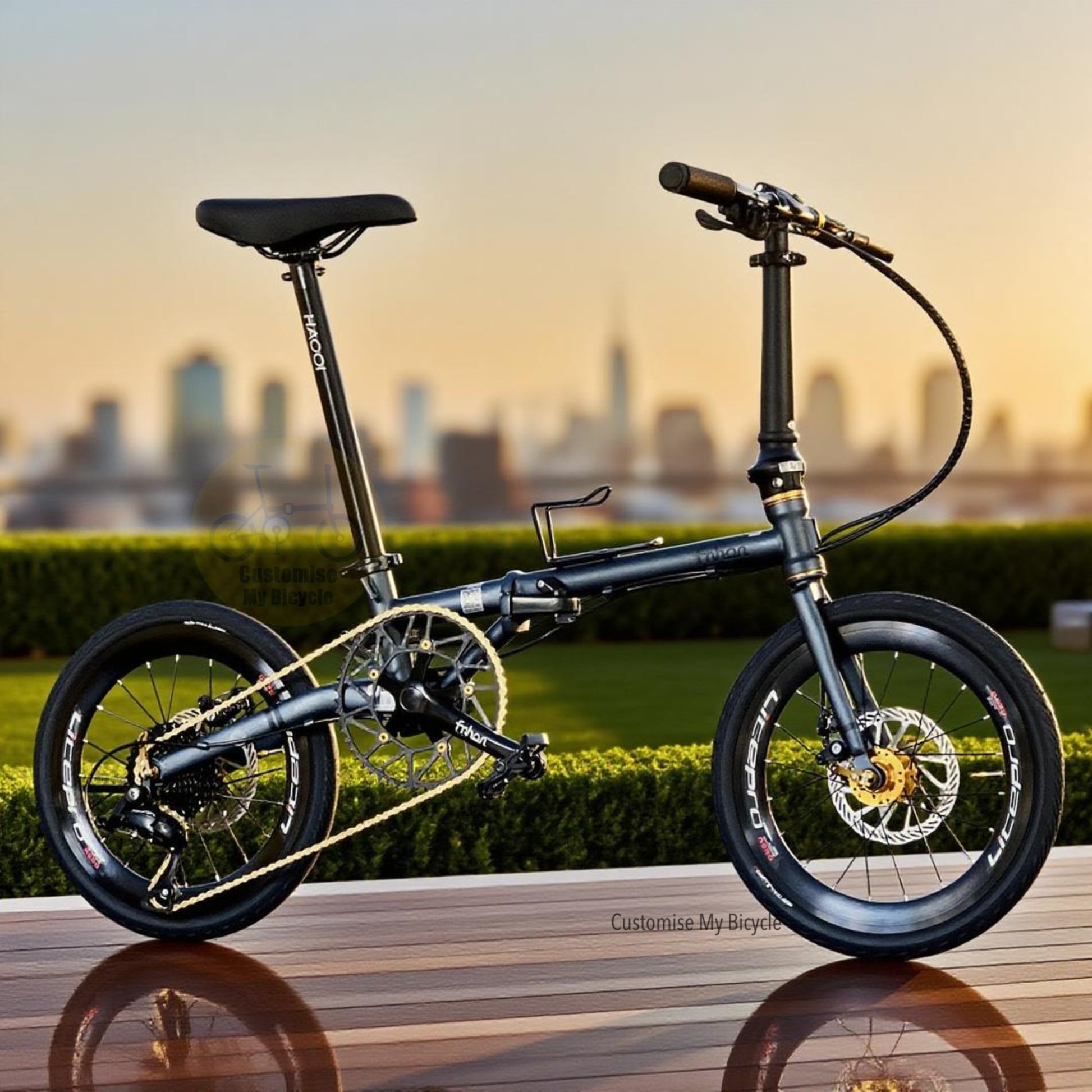 Fnhon Gust 18 Inch Folding Bike Shimano 9 Speeds Dark Teal Blue Compact Foldable Bicycle Singapore
