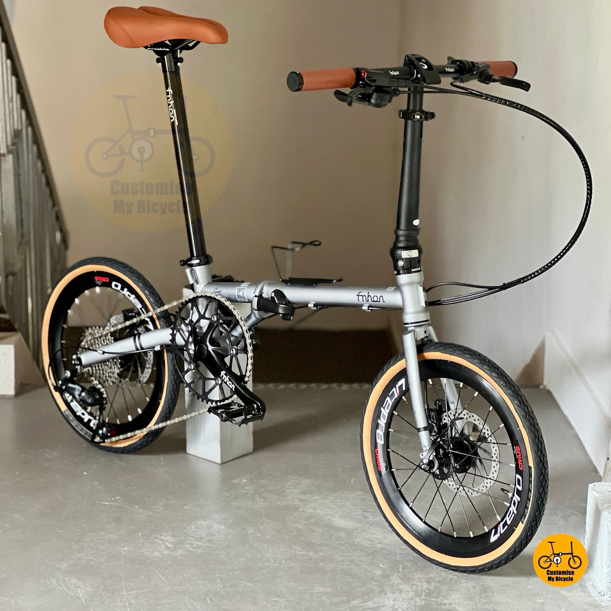 Fnhon Gust 18 Inch Folding Bike Shimano 9 Speed Battleship Grey Chromoly Steel Frame Litepro Crankset Kenda Tyres Portable Urban Foldable Bicycle For Daily Ride
