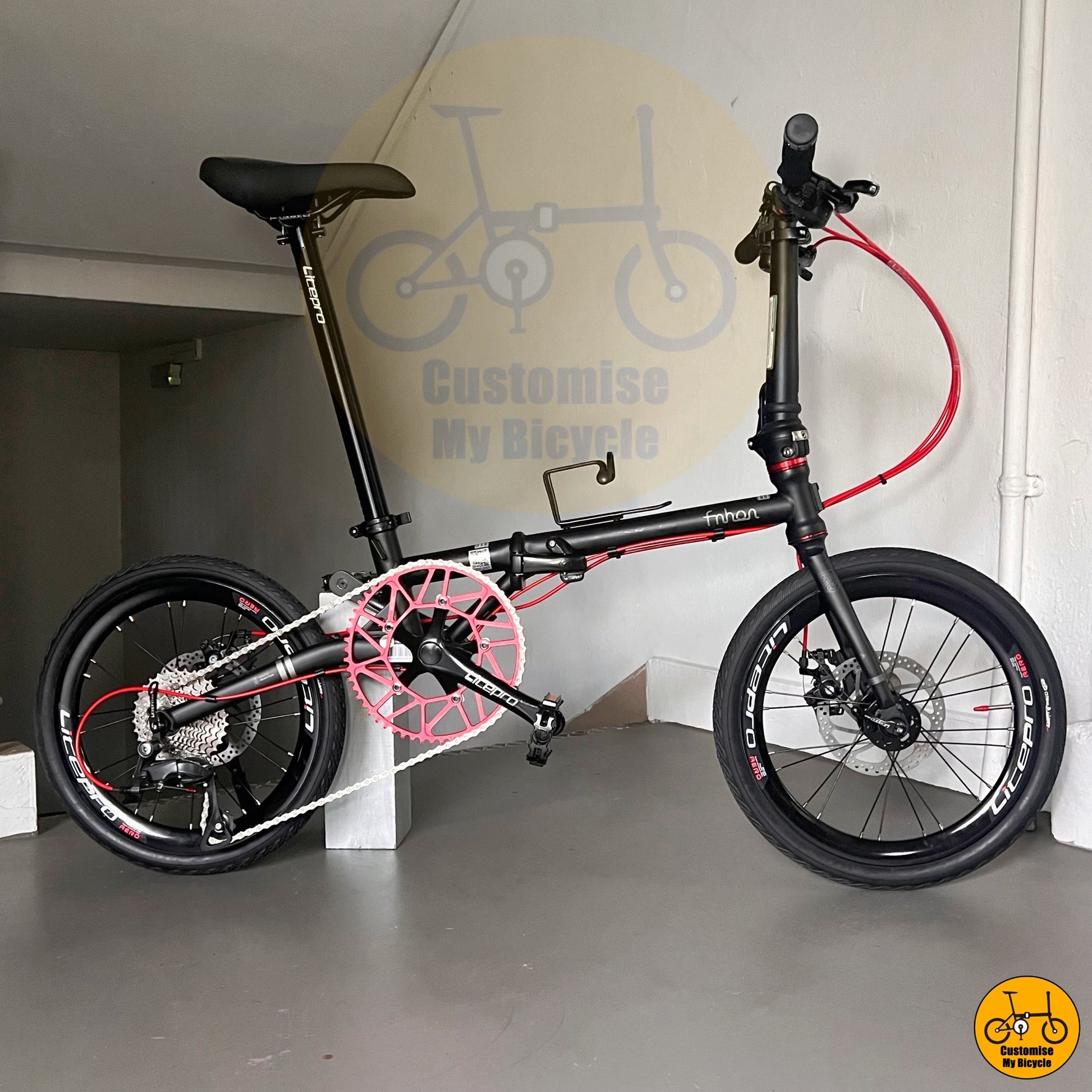 Fnhon Zephyr 18 folding bike gaya dan ringan untuk jalan rata  
