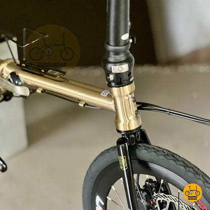 Round bar chromoly steel fnhon gust body frame titanium gold
