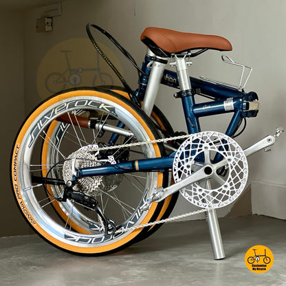 Full folded of Fnhon Gust 22 Inch Big Wheel Folding Bike Built With Chromoly Steel Frame
