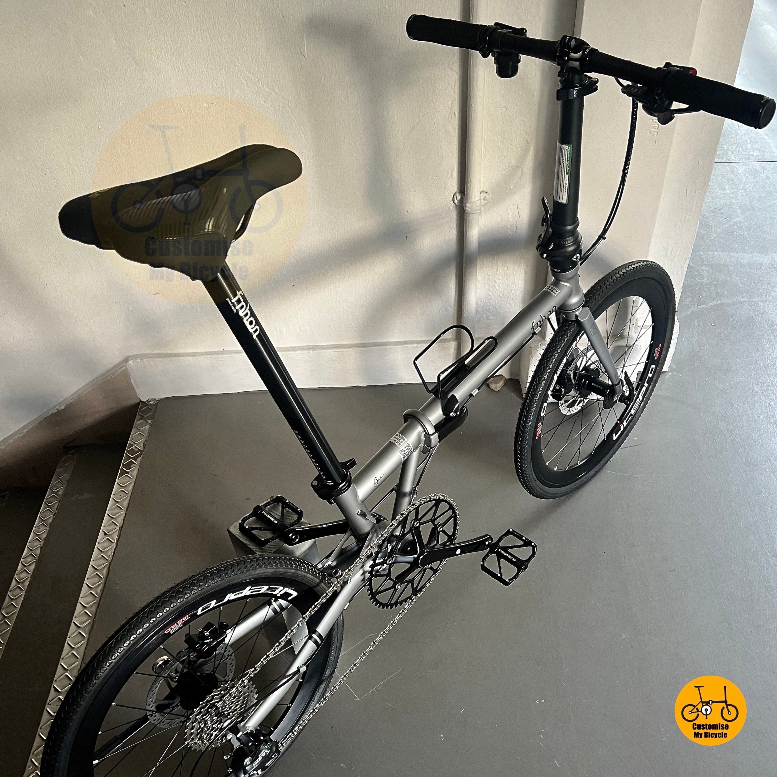 Fnhon Gust 22 Inch Folding Bike Battleship Grey With Shimano 9