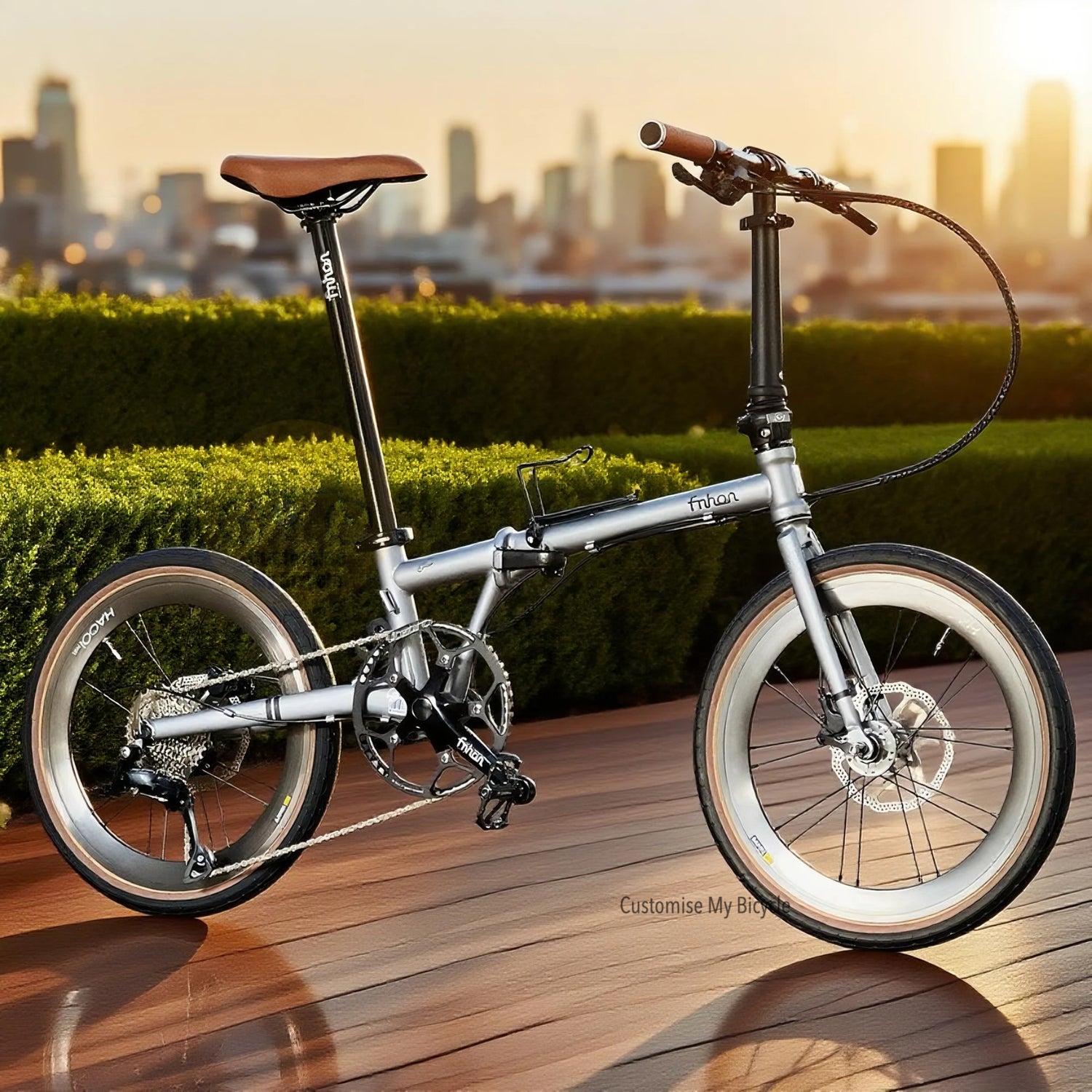 Folding Bike Fnhon Gust 20 Inch Battleship Grey Shimano 9 Speed Foldable Bicycle Chromoly Steel Frame Urban Commuter
