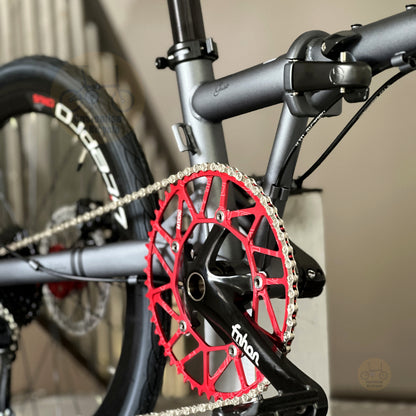 Fnhon Gust 22" Battleship Grey foldable bicycle with Shimano 9 gears