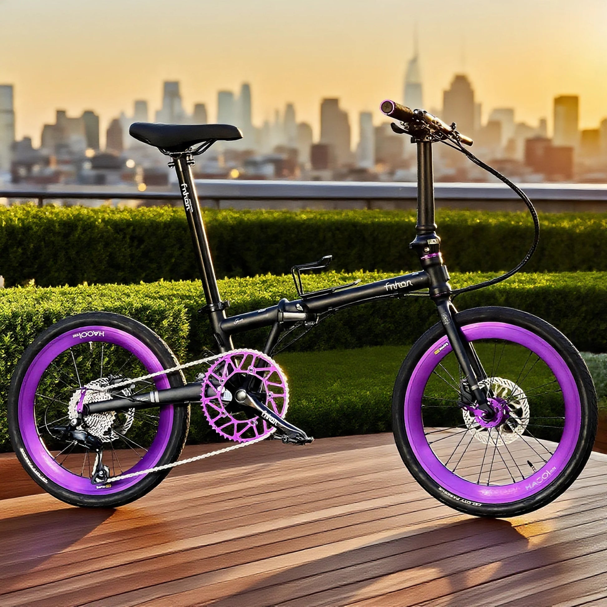 Folding Bike Fnhon Gust 20 Inch Matte Black Shimano 9 Gears Hydraulic Brake Chromoly Steel Foldable Bicycle Singapore