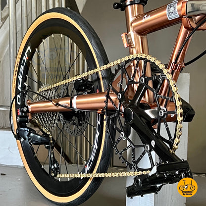 Close up of crankset of Fnhon Gust 22"