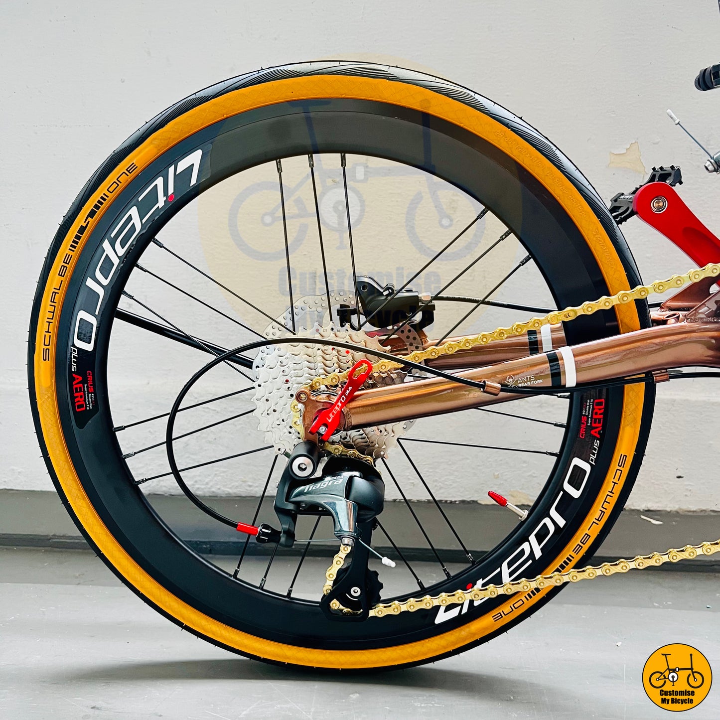 Elegant and practical folding bike with premium components and ride comfort
