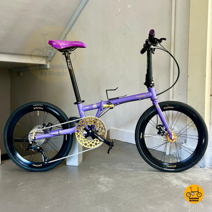 Fnhon Gust 20 Inch 451 wheelsize Steel Folding Bike Shimano 9 Speed Comfortable Urban Commuter
