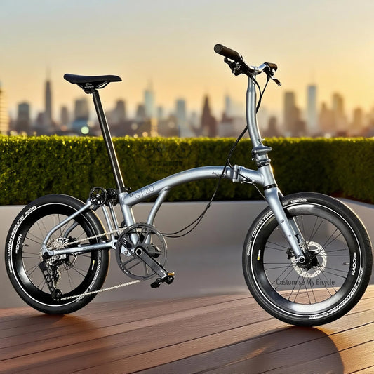 Fnhon GT20 20 Inch Titanium Grey Folding Bike With Shimano 10 Gears Hydraulic Disc Brake Urban Commuter Bicycle
