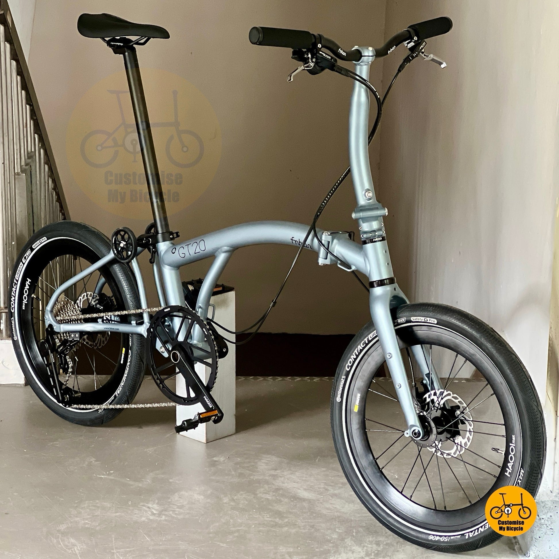 Fnhon GT20 High Performance 20 Inch Folding Bike Shimano 10 Gears Hydraulic Brake City Ride
