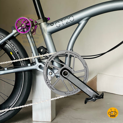 Fnhon GT20 Litepro crankset close up lightweight crank folding bicycle
