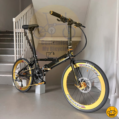 Black Gold Frame Fnhon Monsoon 22-Inch Foldable Bicycle – A Durable & High-Performance Bike
